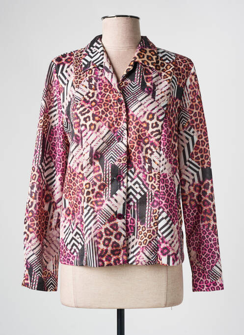 Chemisier coupe cintrée manches longues violet GUY DUBOUIS femme