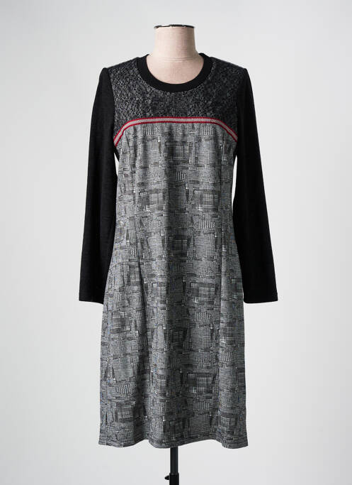 Robe mi-longue gris GUY DUBOUIS pour femme