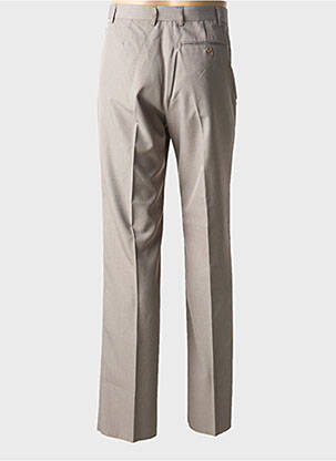 Pantalon droit tissage chiné taille haute vert PIERRE D'ARLANC homme