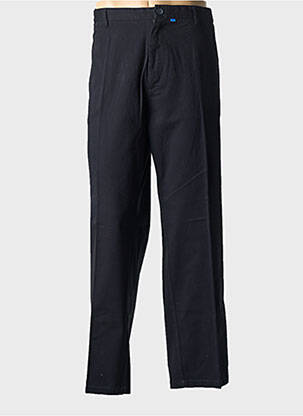 Pantalon chino tissage popeline taille normale bleu D555 homme