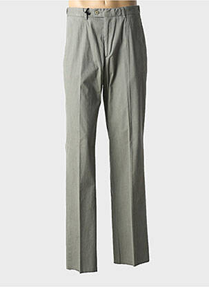 Pantalon droit tissage chiné taille normale vert PIERRE D'ARLANC homme