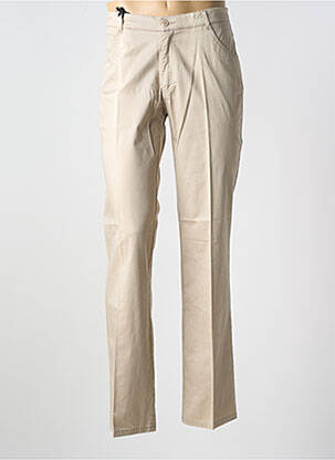 Pantalon slim tissage popeline taille normale beige PIERRE D'ARLANC homme
