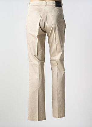 Pantalon slim tissage popeline taille normale beige PIERRE D'ARLANC homme