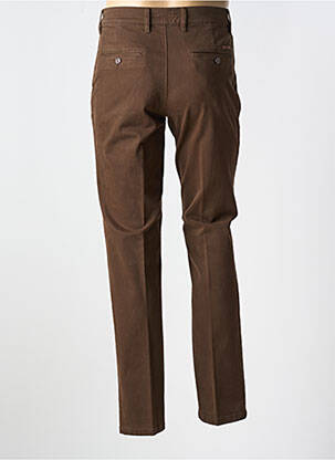 Pantalon chino taille à pinces taille basse marron LCDN homme