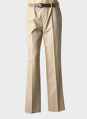 Pantalon droit tissage popeline taille normale beige PIERRE D'ARLANC homme
