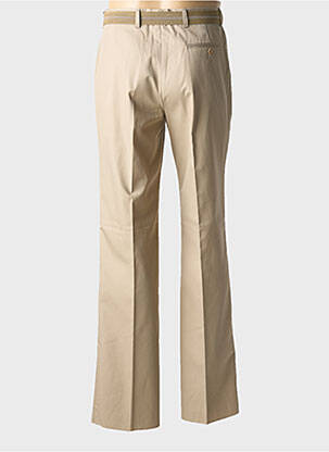 Pantalon droit tissage popeline taille normale beige PIERRE D'ARLANC homme