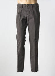 Pantalon chino tissage chiné taille normale marron LCDN homme