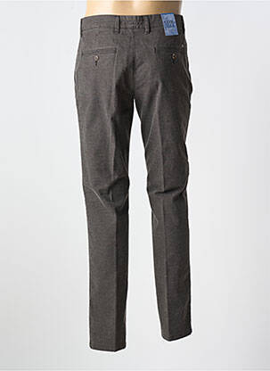 Pantalon chino tissage chiné taille normale marron LCDN homme