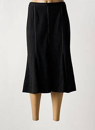 Jupe mi-longue stretch noir GUY DUBOUIS femme