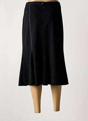 Jupe mi-longue stretch noir GUY DUBOUIS femme