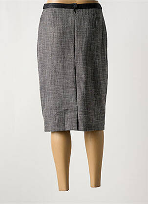 Jupe mi-longue coupe droite gris GUY DUBOUIS femme