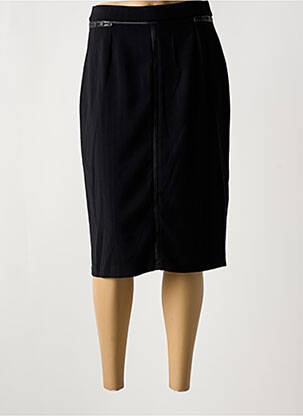 Jupe mi-longue coupe droite noir GUY DUBOUIS femme