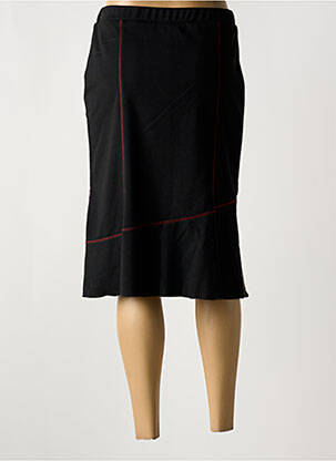 Jupe mi-longue coupe droite noir GUY DUBOUIS femme