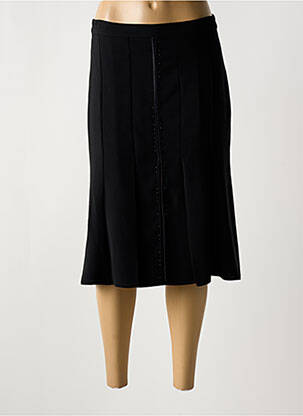 Jupe mi-longue coupe évasée noir GUY DUBOUIS femme