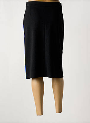 Jupe mi-longue stretch bleu GUY DUBOUIS femme