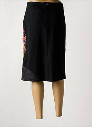 Jupe mi-longue coupe droite noir GUY DUBOUIS femme