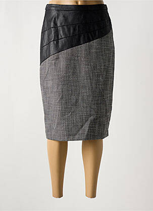 Jupe mi-longue gris GUY DUBOUIS pour femme