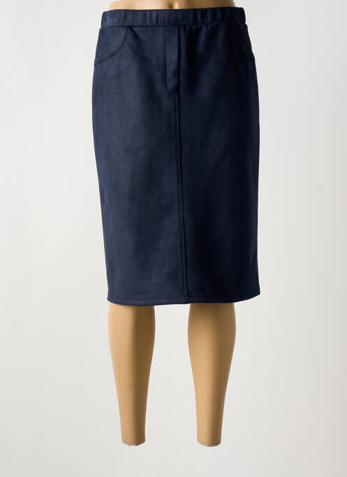 Jupe mi-longue bleu GUY DUBOUIS pour femme