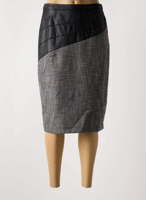 Jupe mi-longue gris GUY DUBOUIS pour femme
