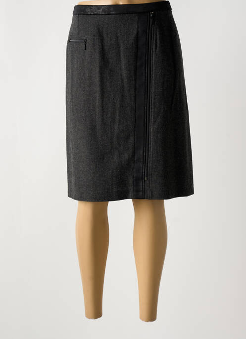Jupe mi-longue gris GUY DUBOUIS pour femme