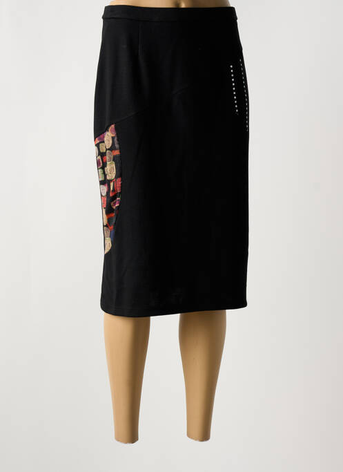 Jupe mi-longue noir GUY DUBOUIS pour femme