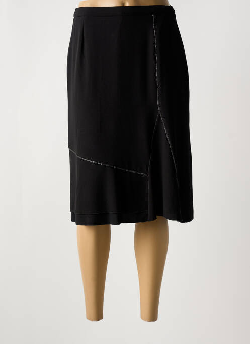 Jupe mi-longue noir GUY DUBOUIS pour femme