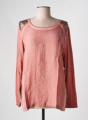 T-shirt manches longues manches longues rose CAPUCCINO femme