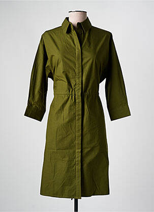 Robe mi-longue manches 3/4 manches 3/4 vert LEE COOPER femme