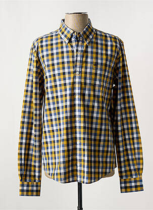 Chemise manches longues coupe cintrée jaune TBS homme