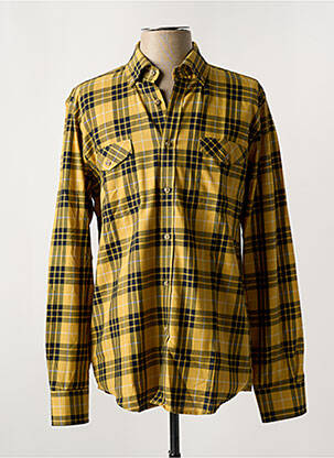 Chemise manches longues imprimé écossais jaune CARLOS CORDOBA homme