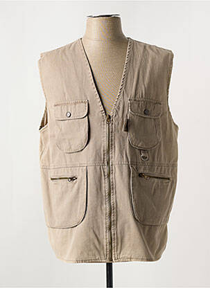 Gilet sans manche coupe cintrée marron LOUIS VICTOR homme