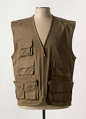 Gilet sans manche coupe cintrée marron fonce LMA homme