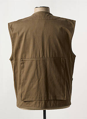 Gilet sans manche coupe cintrée marron fonce LMA homme