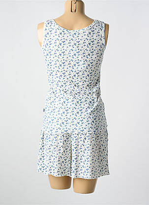 Pyjashort col rond blanc JAVIER GOLMAR femme