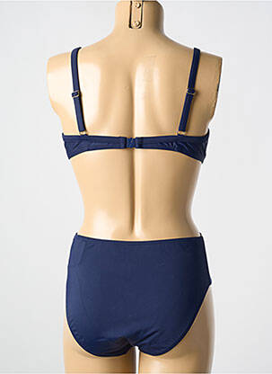 Maillot de bain 2 pièces stretch haut soutien-gorge emboitant bleu TAMOURÉ femme