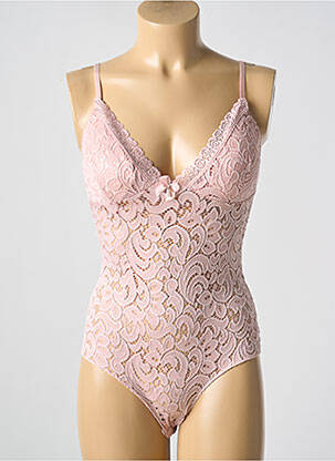 Body lingerie rose ANCONA pour femme