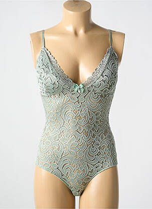 Body lingerie vert ANCONA pour femme
