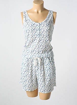 Pyjashort blanc JAVIER GOLMAR pour femme