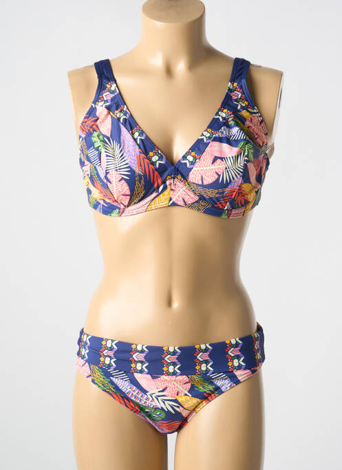 Maillot de bain 2 pièces bleu TAMOURÉ pour femme