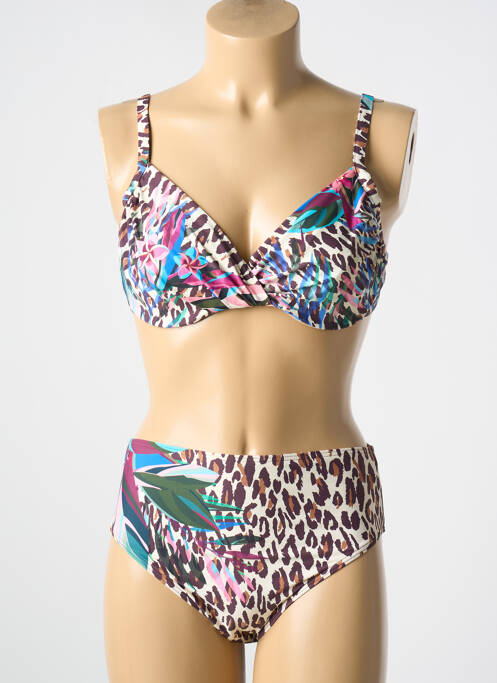 Maillot de bain 2 pièces marron TAMOURÉ pour femme