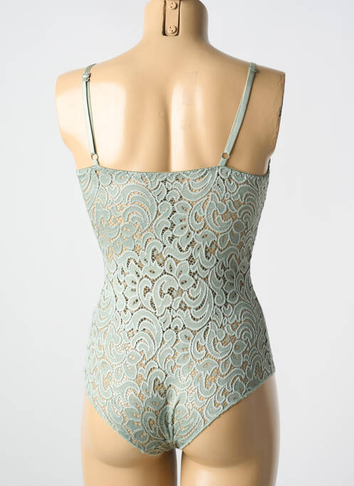Body lingerie vert ANCONA pour femme