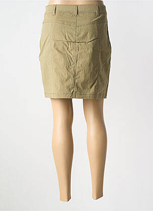 Jupe short fermeture zippée sous rabat boutonné vert S.QUISE femme