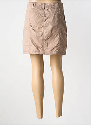 Jupe short fermeture zippée sous rabat boutonné beige S.QUISE femme