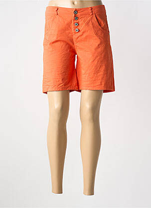 Bermuda coupe droite orange LA PETITE NÎMOISE femme