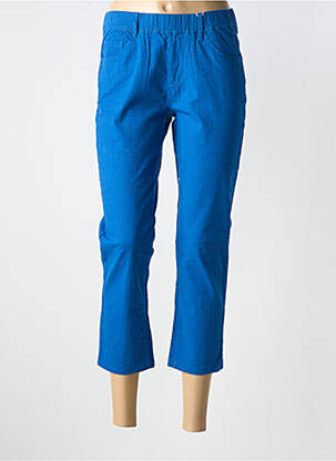 Pantacourt coupe droite bleu S.QUISE femme