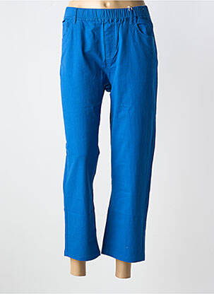 Pantacourt coupe droite bleu S.QUISE femme