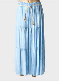 Jupe longue coupe évasée bleu clair LA PETITE NÎMOISE femme