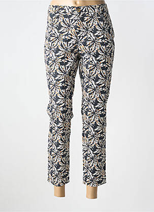 Pantalon 7/8 fermeture zippée sous rabat boutonné noir WALTRON femme