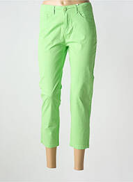 Pantalon 7/8 taille élastique vert S.QUISE femme