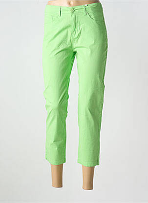 Pantalon 7/8 taille élastique vert S.QUISE femme
